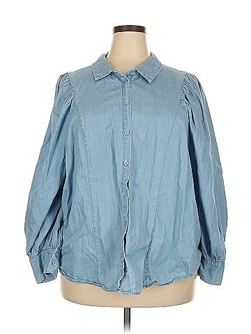 Who What Wear 3/4 Sleeve Button-Down Shirt (view 1)