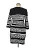 Pink Rose Chevron-herringbone Black Casual Dress Size XL - photo 2