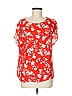 Adrienne Vittadini 100% Polyester Red Short Sleeve Blouse Size M - photo 1