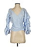Club Monaco Blue 3/4 Sleeve Blouse Size 3 - photo 1