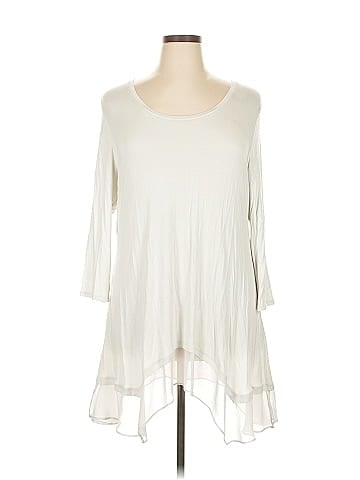 LOGO by Lori Goldstein 3/4 Sleeve Top (view 1)