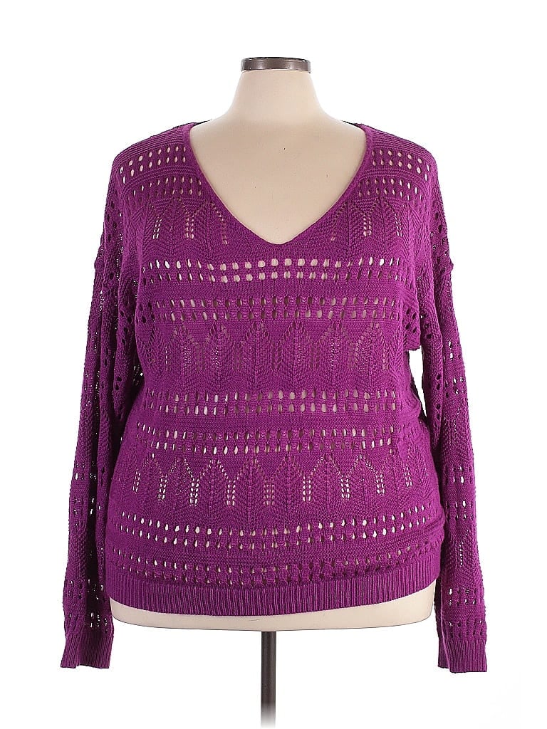 Pre-owned Unbranded Pullover Sweater In Purple