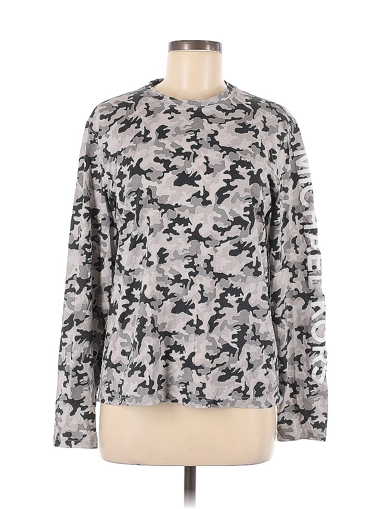 Pre-owned Michael Michael Kors Long Sleeve T-shirt In Gray