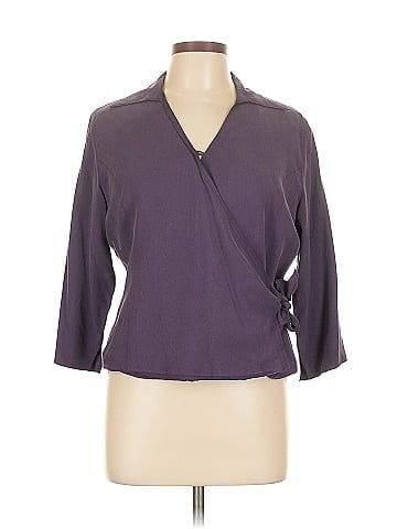 Anne Carson 3/4 Sleeve Silk Top (view 1)