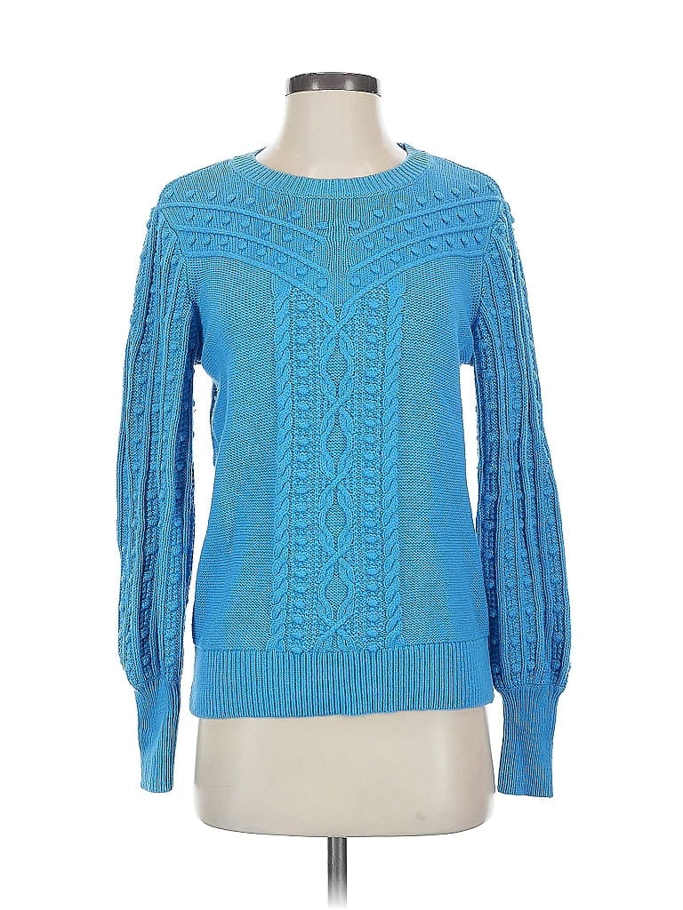 Pre-owned Ann Taylor Loft Pullover Sweater In Blue