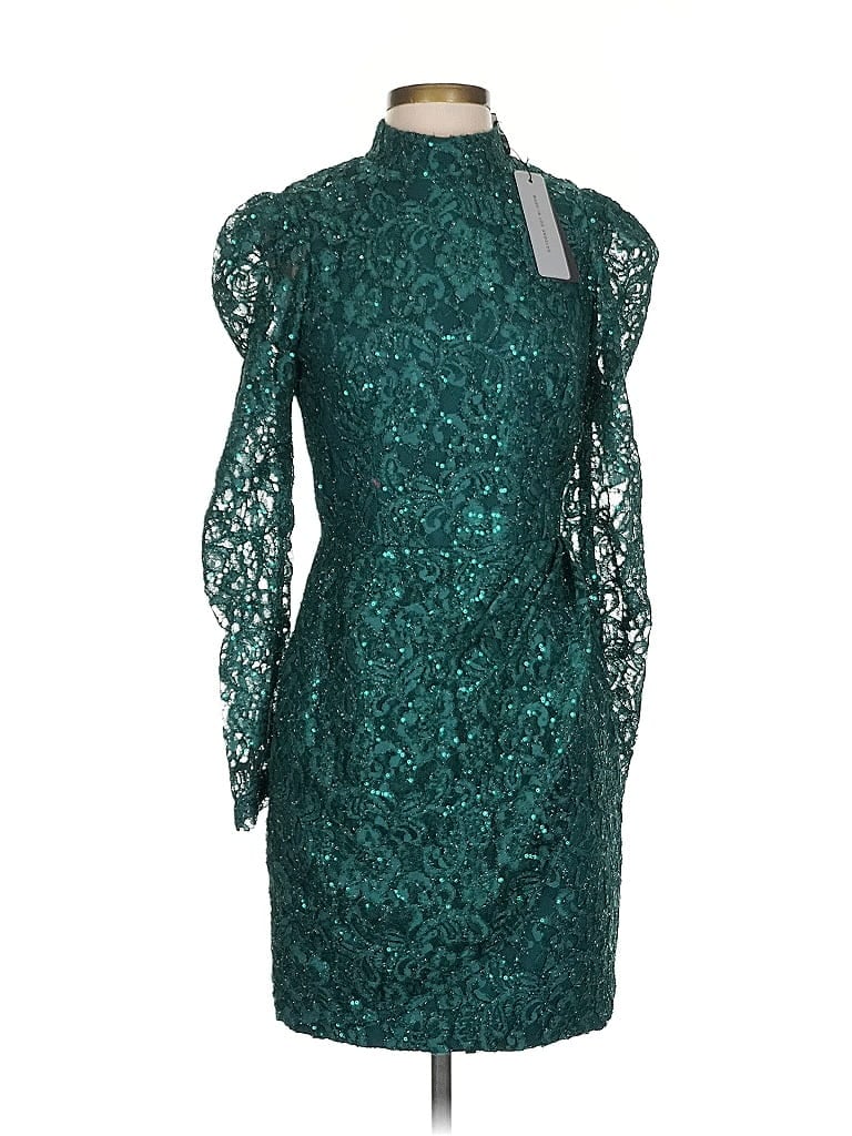 Black Halo Teal Cocktail Dress Size 4 - photo 1