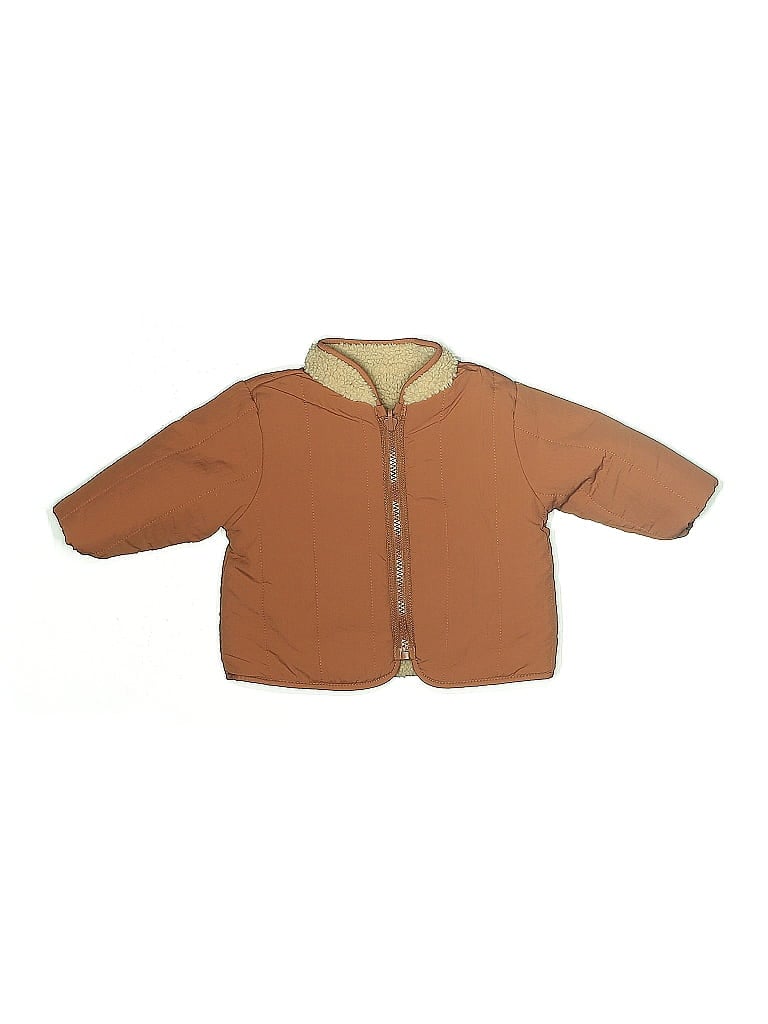 Zara Baby 100% Polyester Solid Brown Coat Size 3-6 mo - photo 1