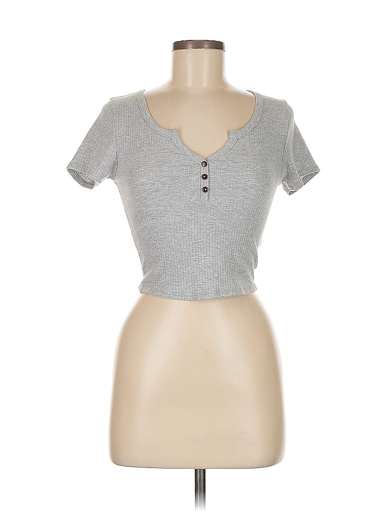 Bozzolo Gray Short Sleeve Henley Size M - 47% off | ThredUp
