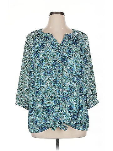 Notations 3/4 Sleeve Blouse (view 1)