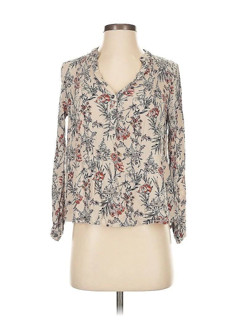 Pre-owned Astr 3/4 Sleeve Blouse In White