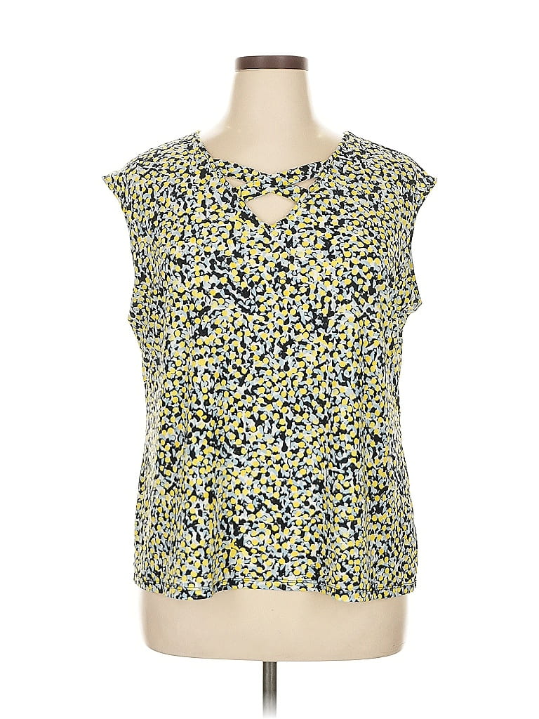Jones Studio Yellow Sleeveless Blouse Size 1X - photo 1