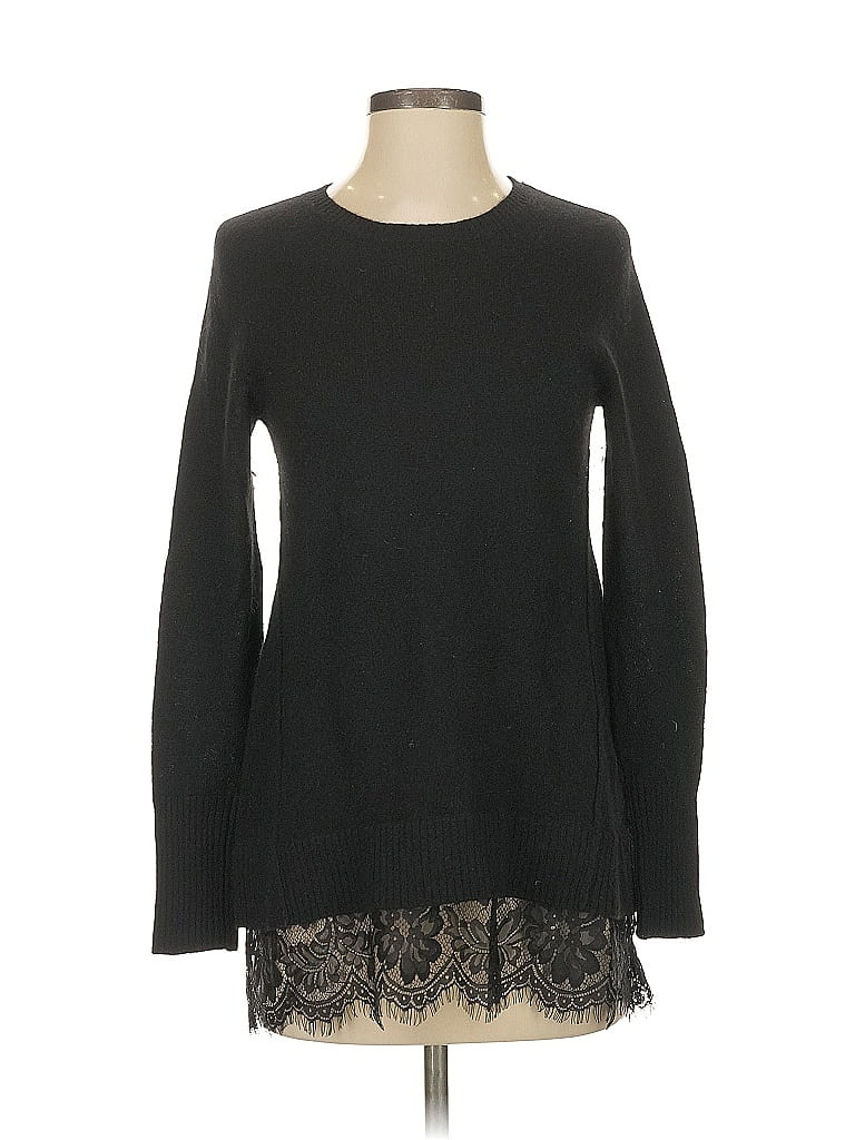 C by Bloomingdales 100% Cashmere Black Cashmere Pullover Sweater Size XS - photo 1