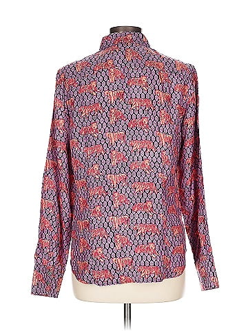 J.Crew Collection Long Sleeve Silk Top (view 2)