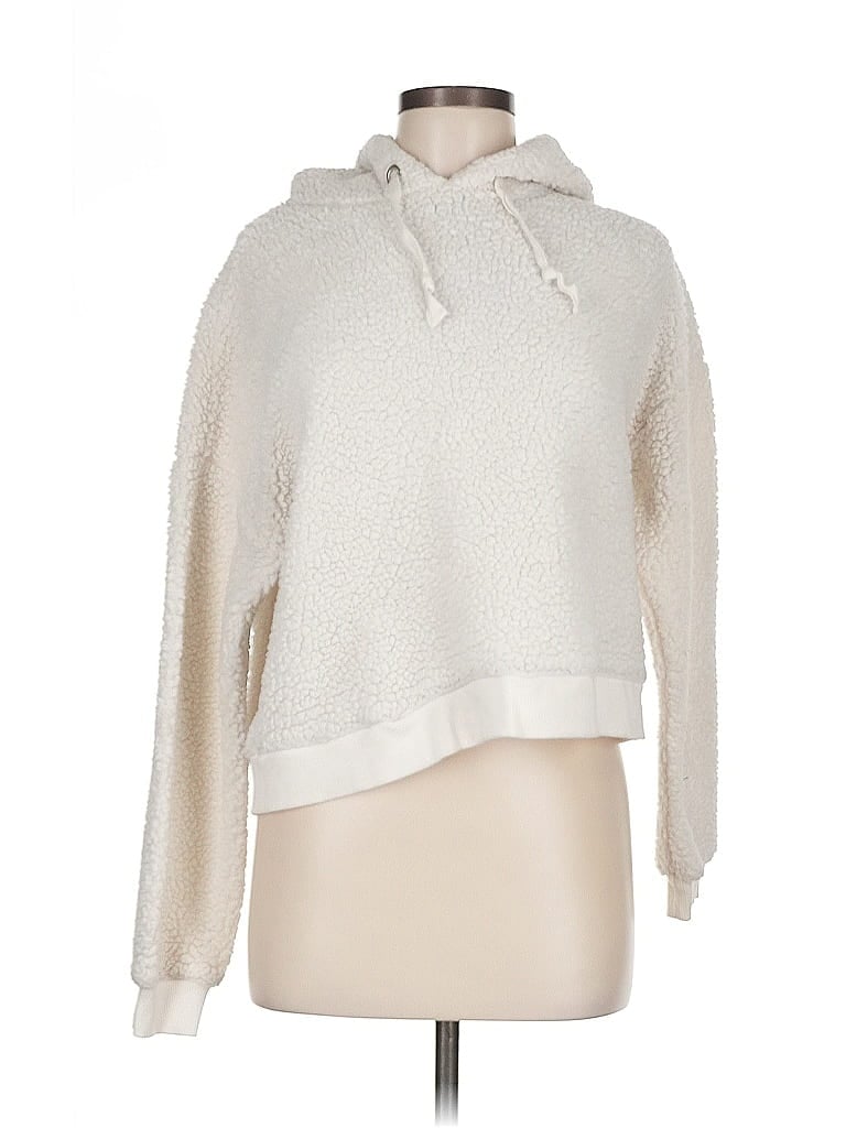 Pre-owned Assorted Brands Fleece Jacket In White