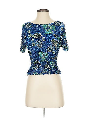 f.c Bold Blue Textured top (view 1)