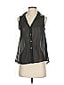 Assorted Brands Black Sleeveless Button-Down Shirt Size XS - photo 1