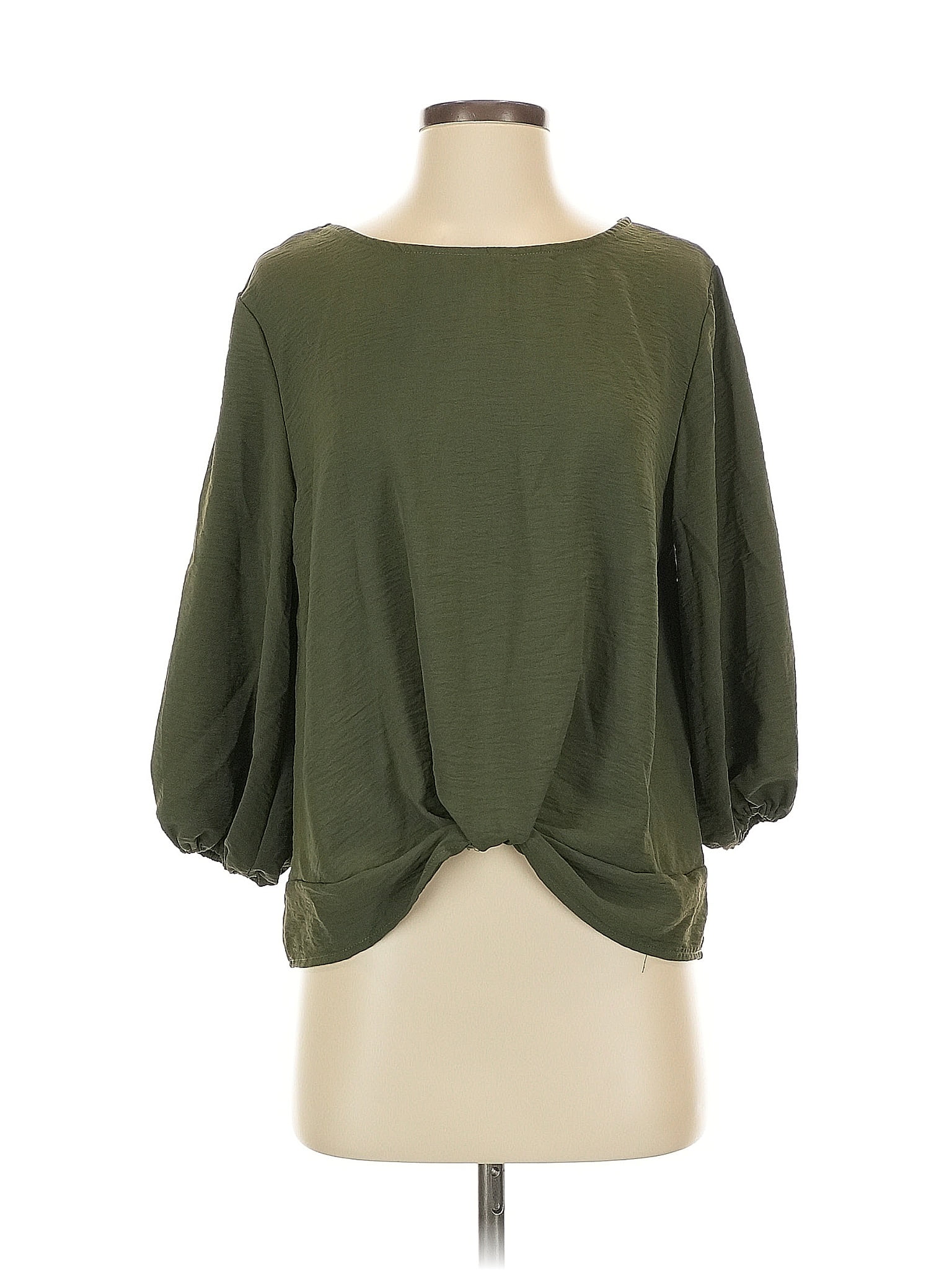 Misia Women Green 3/4 Sleeve Top M - Bild 1 von 5