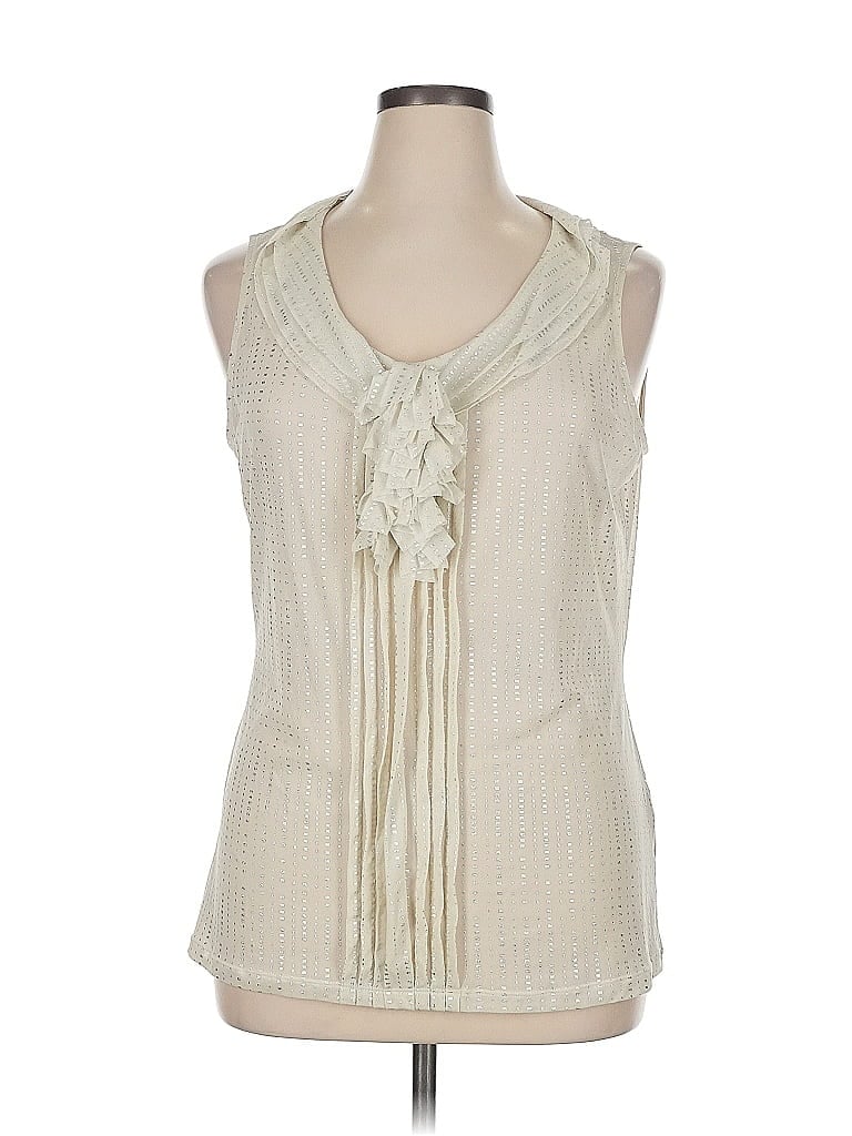 Pre-owned The Limited Sleeveless Blouse In White