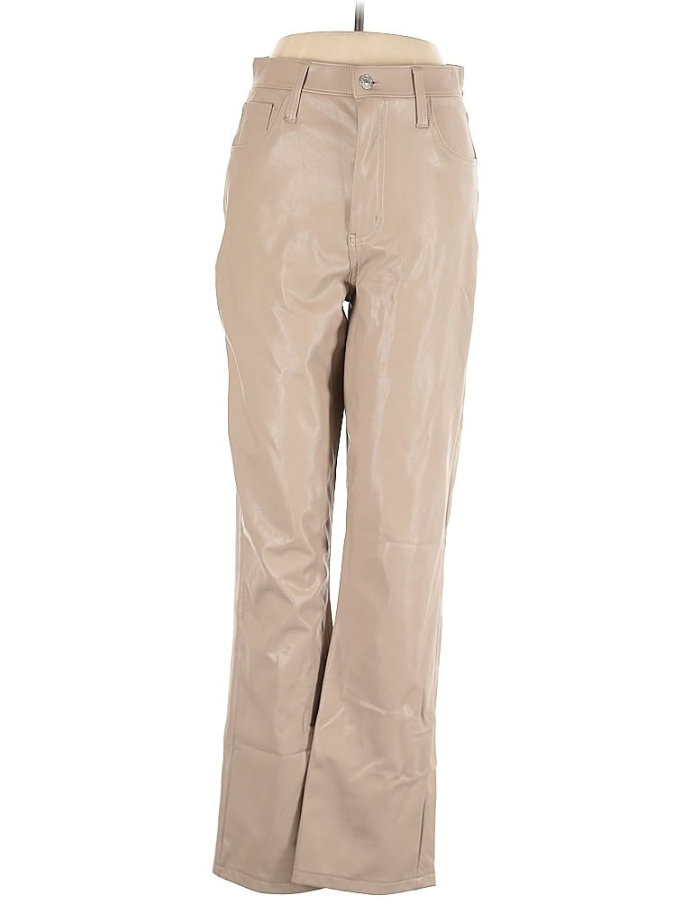 Pre-owned Abercrombie & Fitch Faux Leather Pants In Brown