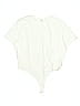 Open Edit 100% Cotton Ivory White Bodysuit Size 1X - photo 1
