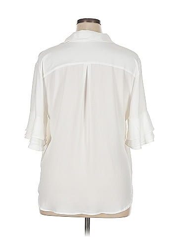Soho JEANS NEW YORK & COMPANY Short Sleeve Blouse (view 2)