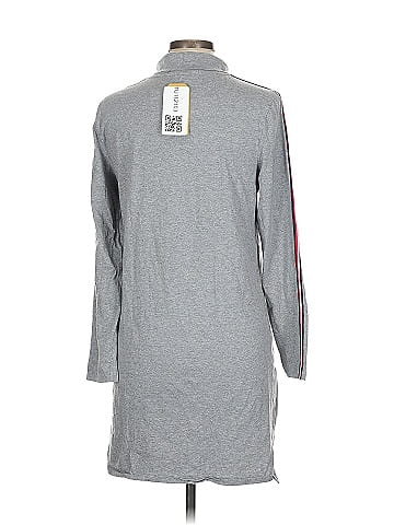 Tommy Hilfiger Chic Gray Dress with Striped Trim (view 2)
