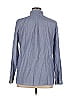 Ann Taylor LOFT Houndstooth Blue Long Sleeve Button-Down Shirt Size XL - photo 2