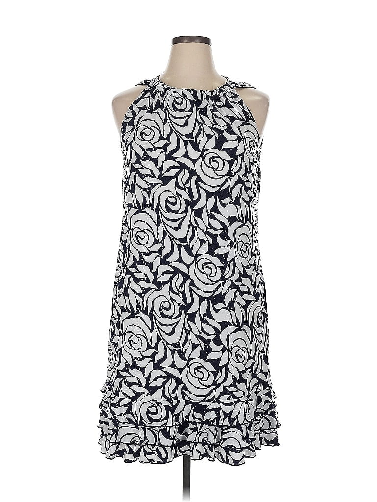DressBarn Paisley Blue Casual Dress Size 16 - photo 1