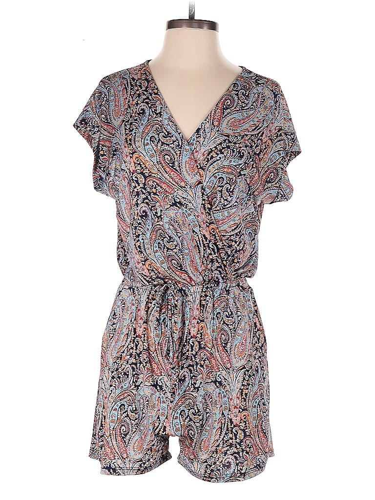 Pre-owned Kaileigh Romper In Blue