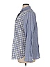 Ann Taylor LOFT Houndstooth Blue Long Sleeve Button-Down Shirt Size XL - photo 4