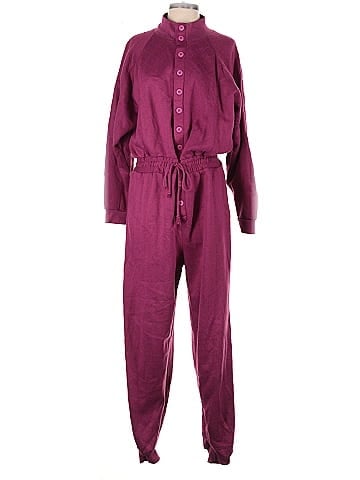 Lauren Brooke Vibrant Purple Drawstring Waist Jumpsuit (view 1)