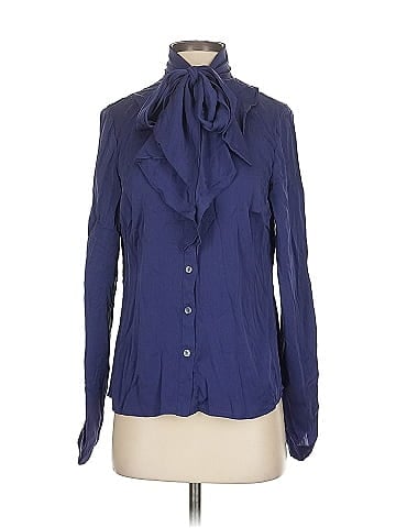 Anne Klein Long Sleeve Silk Top (view 1)