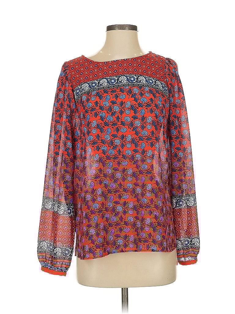 Click to view more detailed imagery on our partner's website Pre-owned Ann Taylor Loft Long Sleeve Blouse In Red