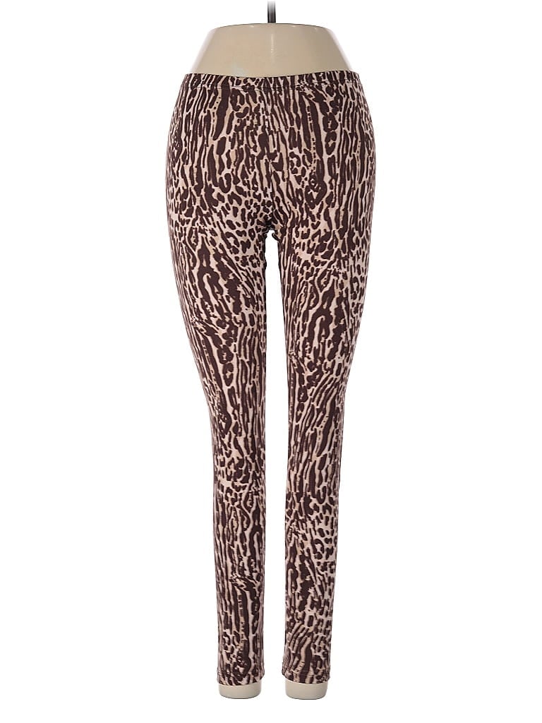 Pre-owned Assorted Brands Leggings In Brown