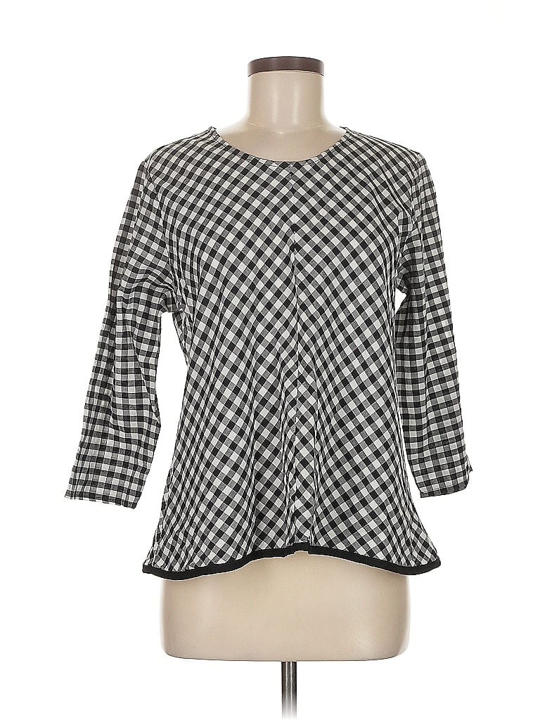 Pre-owned Velvet Heart 3/4 Sleeve Top Black Square Neckline Tops