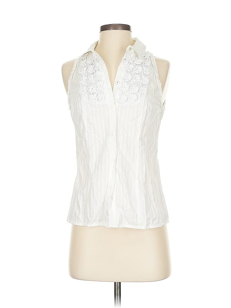 Magaschoni White Sleeveless Blouse Size 4 - photo 1