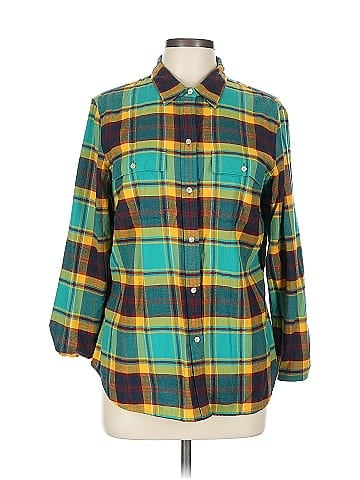 L.L.Bean Signature 3/4 Sleeve Button-Down Shirt (view 1)