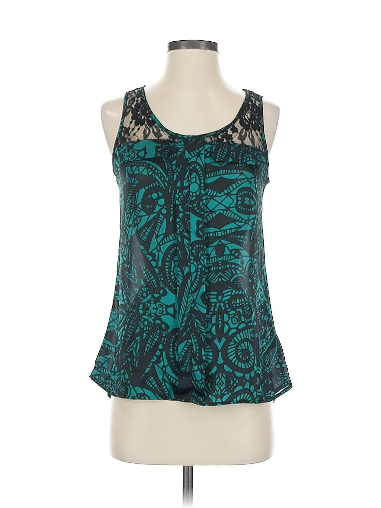 Pre-owned Express Sleeveless Blouse In Blue