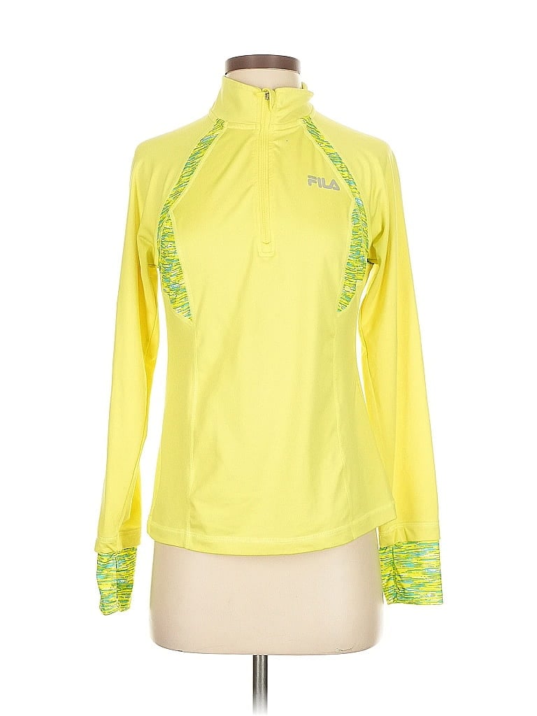 Fila Sport 100% Polyester Yellow Active T-Shirt Size S - photo 1