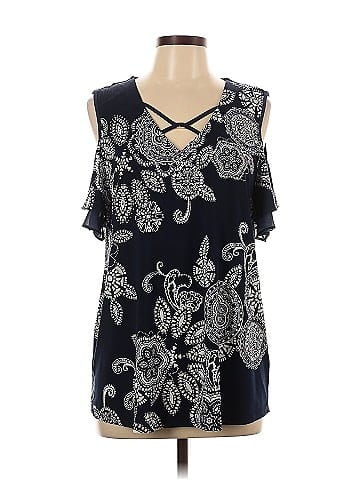 JM Collection Sleeveless Blouse (view 1)