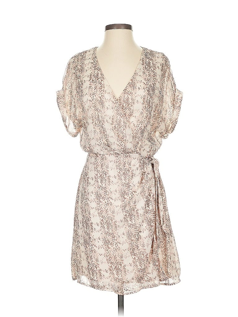 All in Favor 100% Polyester Paisley Tan Cocktail Dress Size S - photo 1