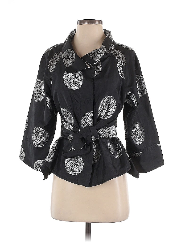 Armani Collezioni Black 3/4 Sleeve Button-Down Shirt Size 2 - photo 1