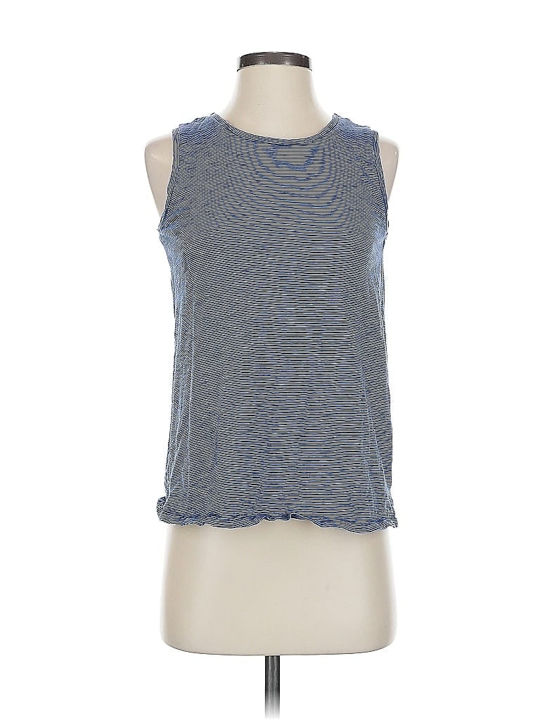 Click to view more detailed imagery on our partner's website Pre-owned Ann Taylor Loft Sleeveless Top Blue Keyhole Neckline Tops