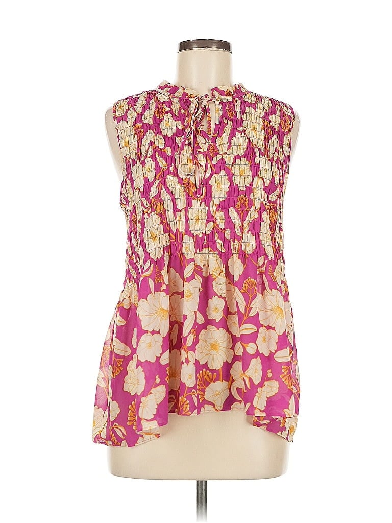 Pre-owned Cynthia Rowley Tjx Sleeveless Blouse In Pink