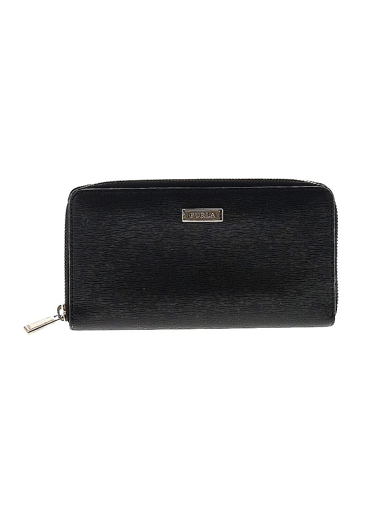 FURLA 100% Leather Black Leather Wallet One size - photo 1