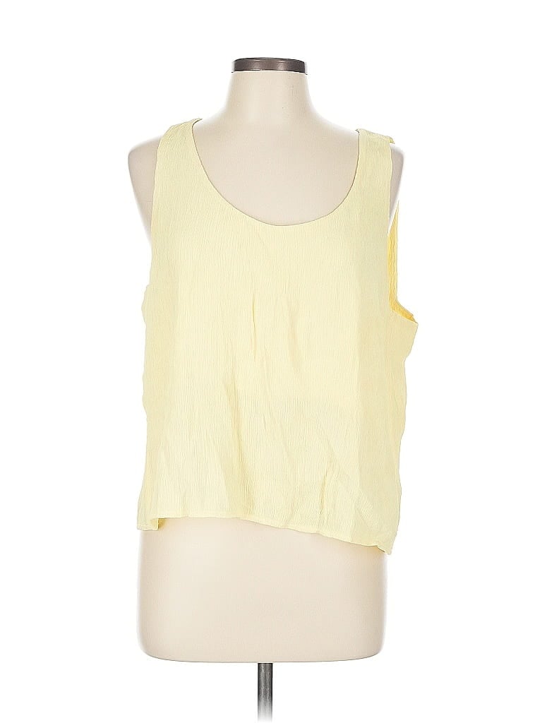 Pre-owned Everlane Sleeveless Top Yellow Scoop Neck Tops