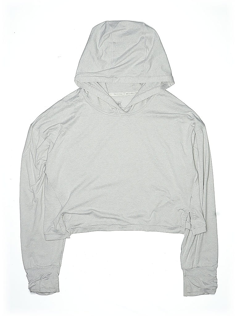 Click to view more detailed imagery on our partner's website Pre-owned Athleta Girl Kids' Pullover Hoodie In Silver