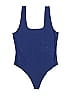 Parade Solid Blue One Piece Swimsuit Size L - photo 1