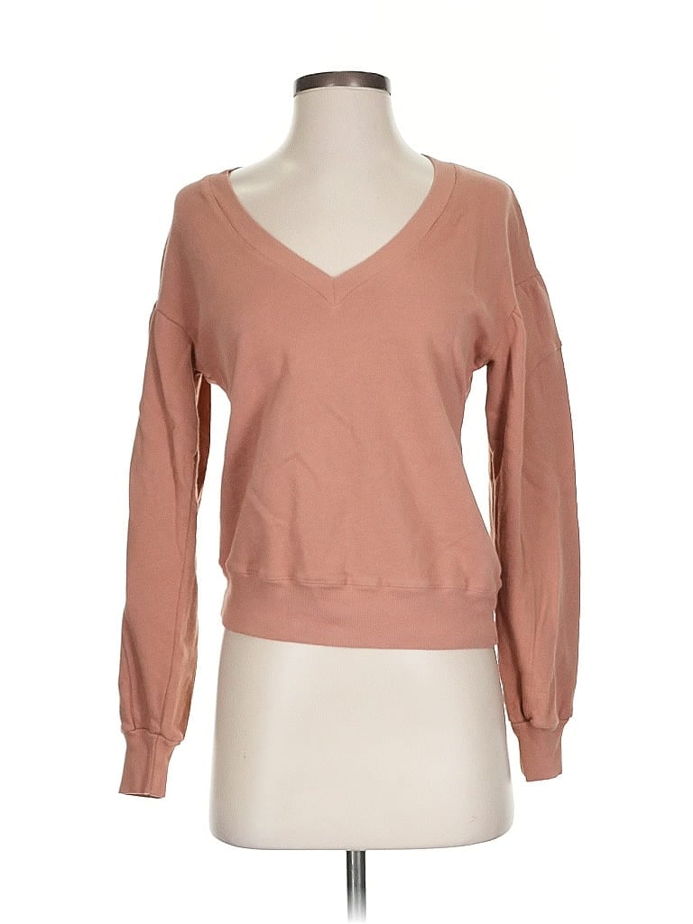 Monrow 100% Cotton Tan Pullover Sweater Size XS - photo 1