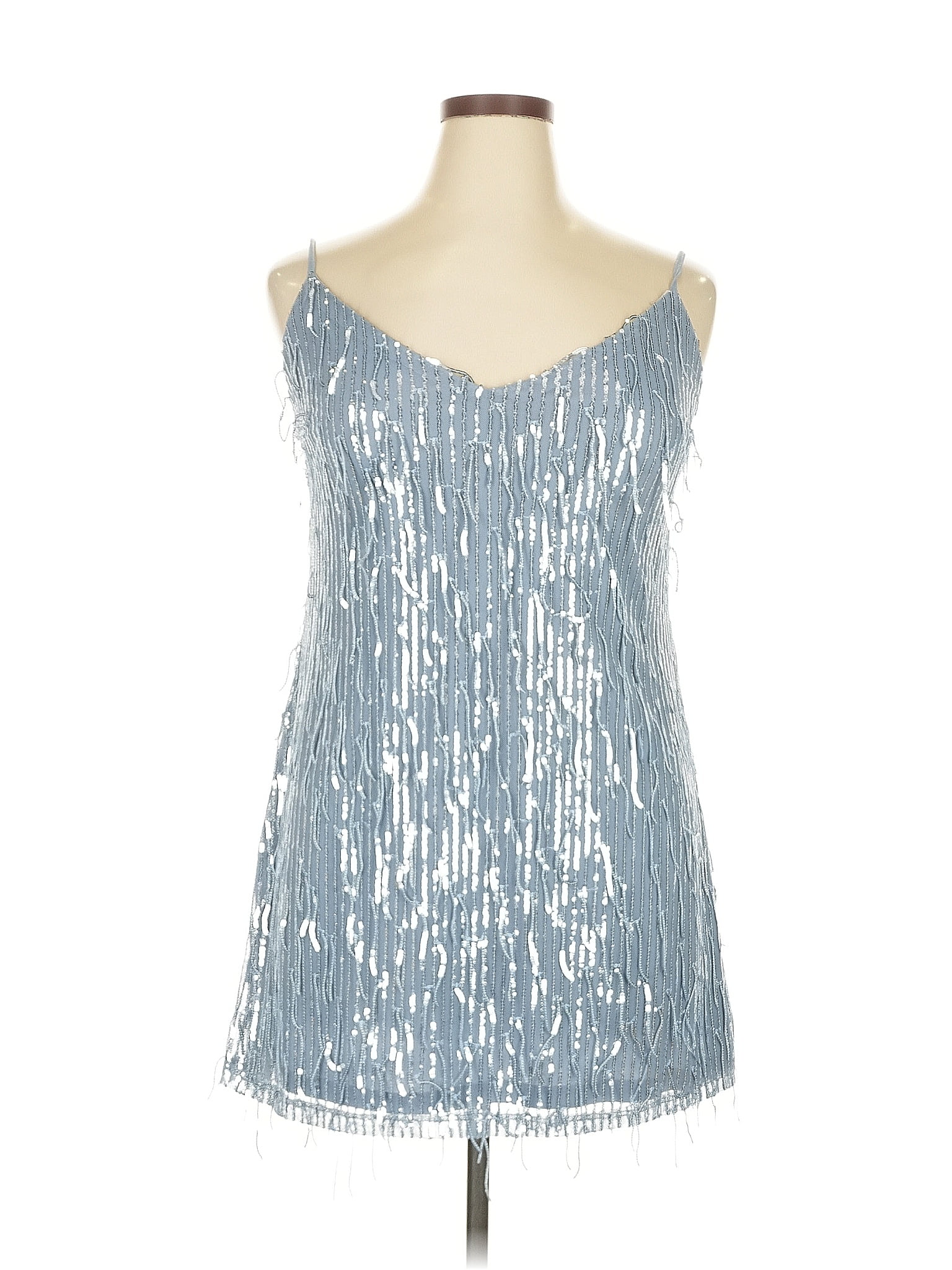 City Studio Metallic Silver Cocktail Dress Size XL
